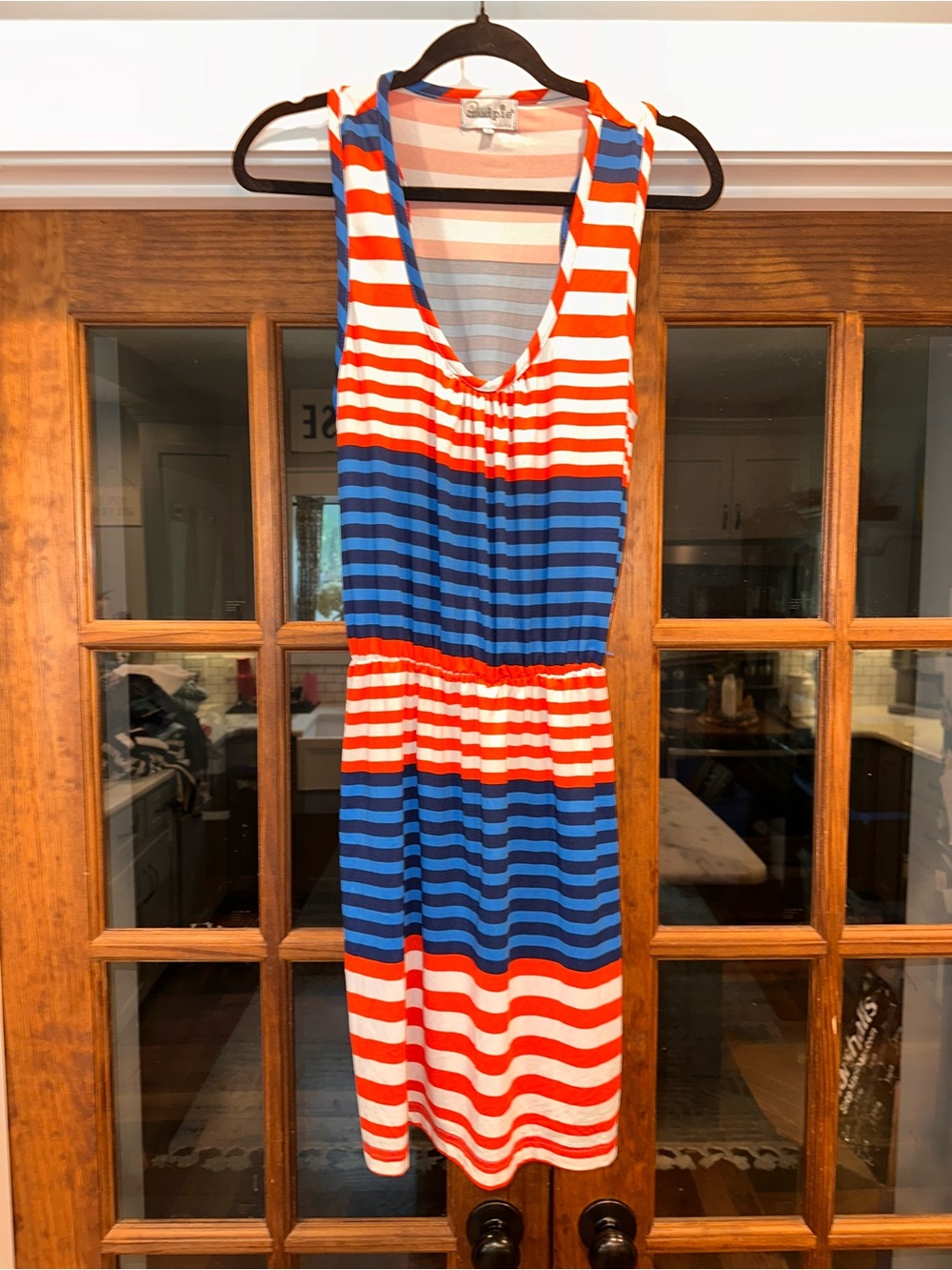 Mudpie Size Medium Striped Red, White & Blue Sleeveless Summer Dress - Picture 2 of 11